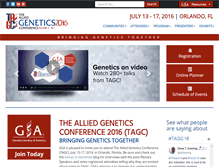 Tablet Screenshot of genetics2016.org